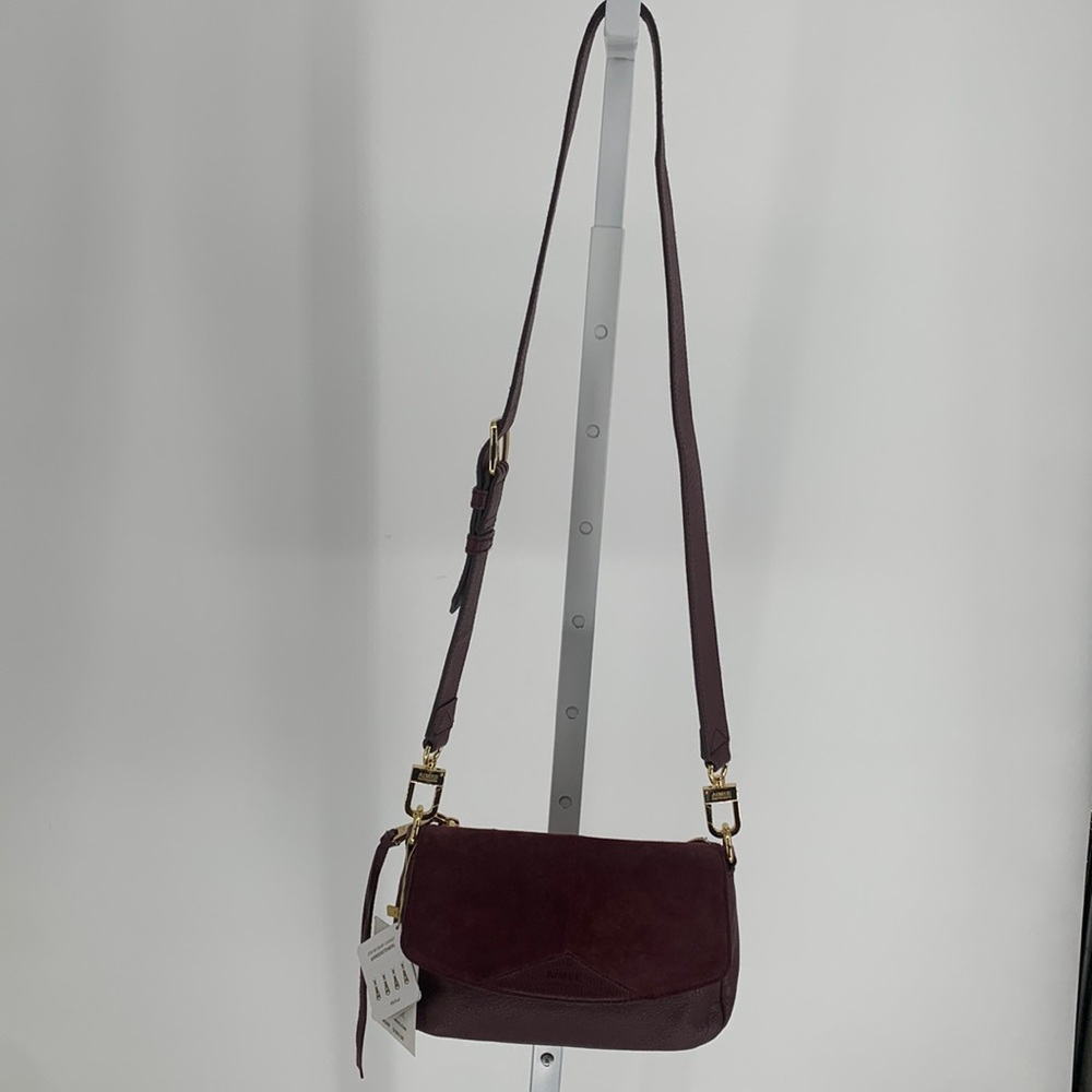 NWT Aimee Kestenberg Eggplant Suede/Leather Bag